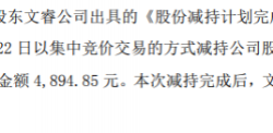 中文在线股东文睿公司减持439股 套现4894.85万 第三季度公司净利2971.1万
